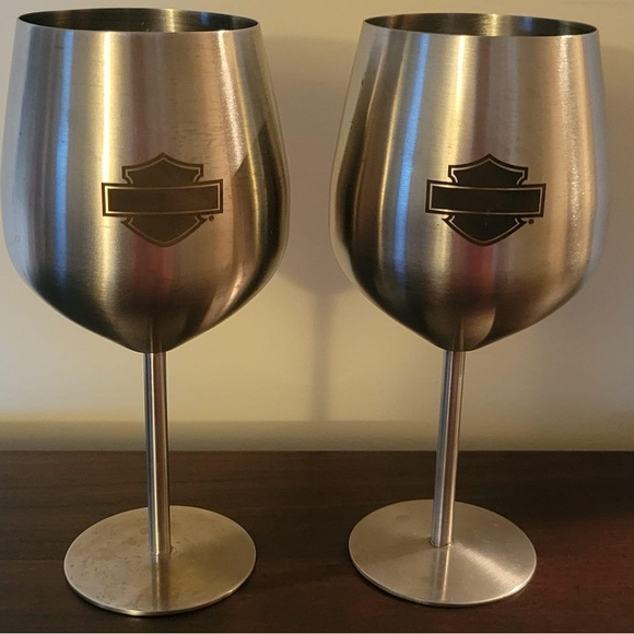 Harley-Davidson Other - Harley metal wine goblets
